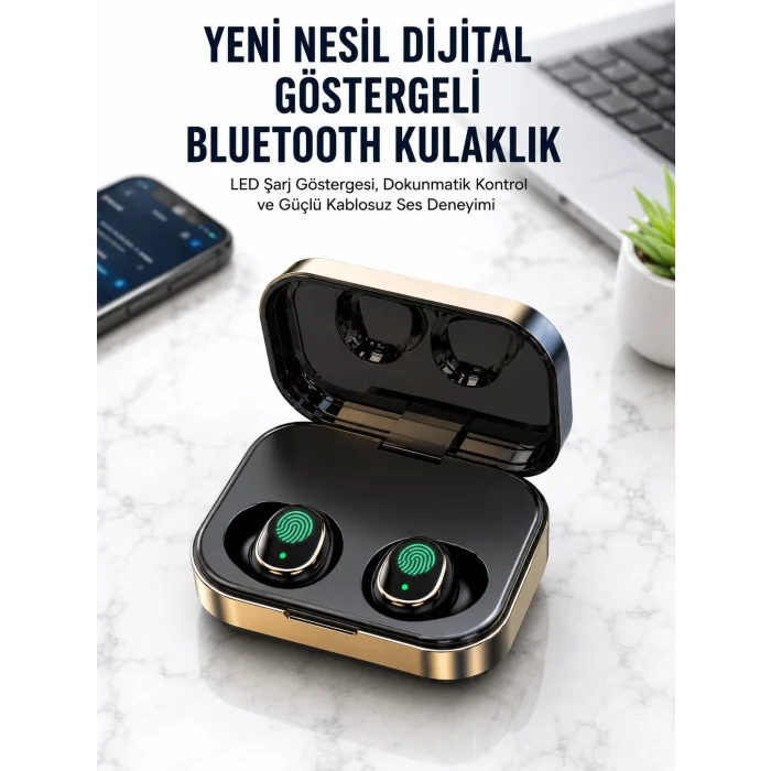 2025 Model Bluetooth Kulaklık Telefon Şarj Edebilen Çağrı Cevaplama Dijital Göstergeli