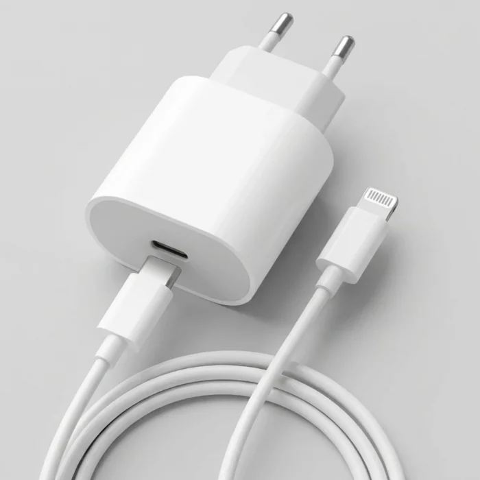 20W Hızlı Şarj Adaptörü USB-C to Lightning Kablolu – PD Destekli Süper Hızlı Şarj Cihazı (5047)