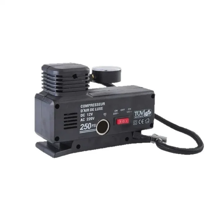 220 Volt12 Volt 250 Psi Psi Kompresör Lastik Hava Şişirme Oto Pompası Fişli Çakmaklıklı