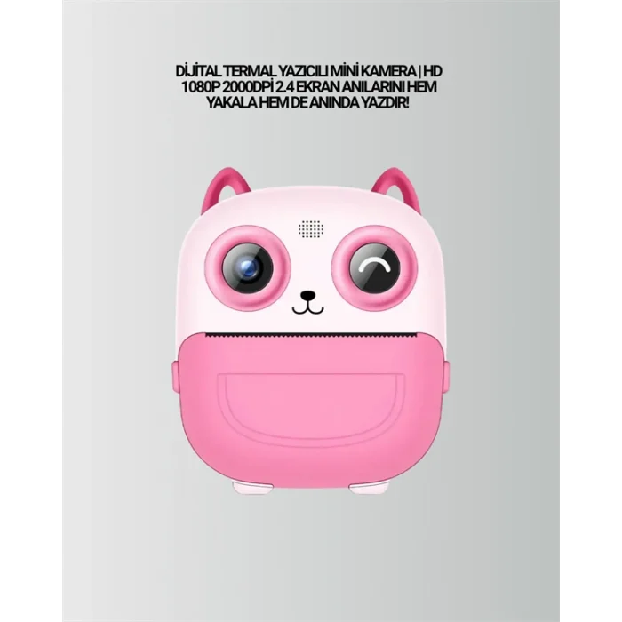 2.4” Ekranlı Mini Kamera – 1080p Kayıt + Mürekkepsiz Yazdırma