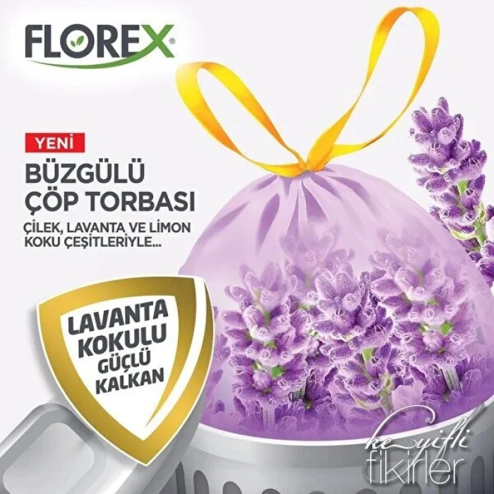 250 ADET FLOREX-503 AVANTAJ LAVANTA KOKULU BÜZGÜLÜ BÜYÜK 10PCS 65X70CM ÇÖP TORBA 25x10=250 (5047)