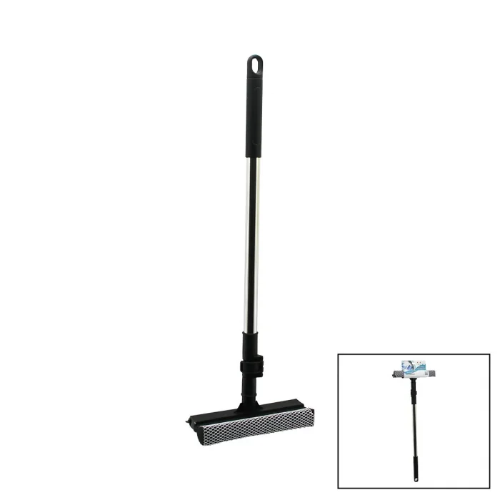2İN1 BAŞLI=ÇEKPAS - FİLE KAPLI SÜNGER ÇOK AMAÇLI YÜZEY TEMİZLİK MOP - CAMSİL KİLİTLİ UZAYAN METAL SAP=56-94CM (5047)