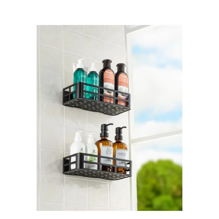 2’li Banyo Organizer Düzenleyici Yapışkanlı Raf