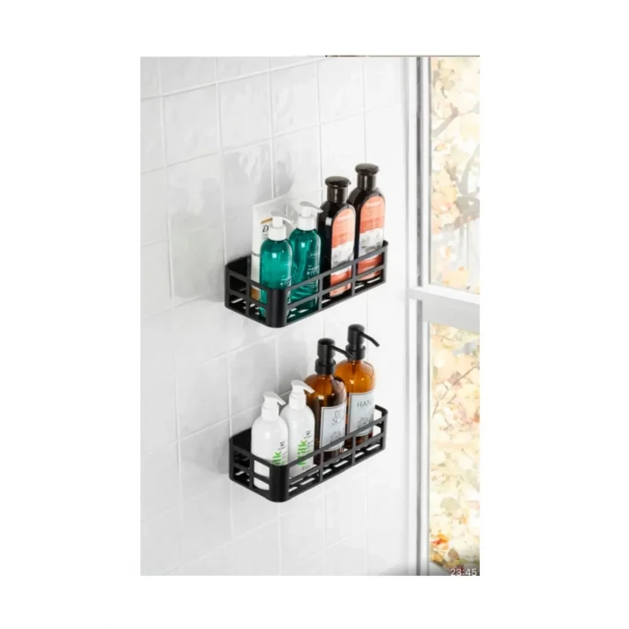 2’li Banyo Organizer Düzenleyici Yapışkanlı Raf