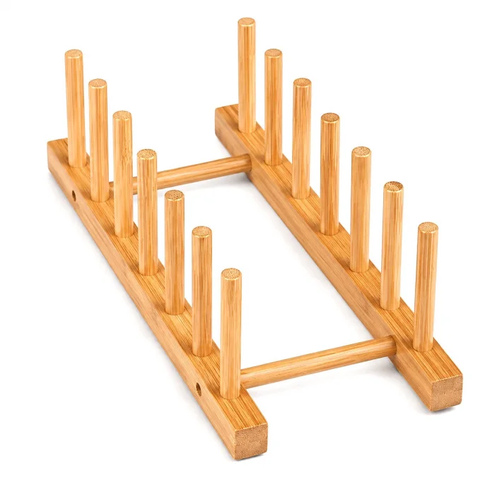 2PCS BAMBU - AHŞAP TEZGAH ÜSTÜ TABAKLIK - BULAŞIKLIK (5047)