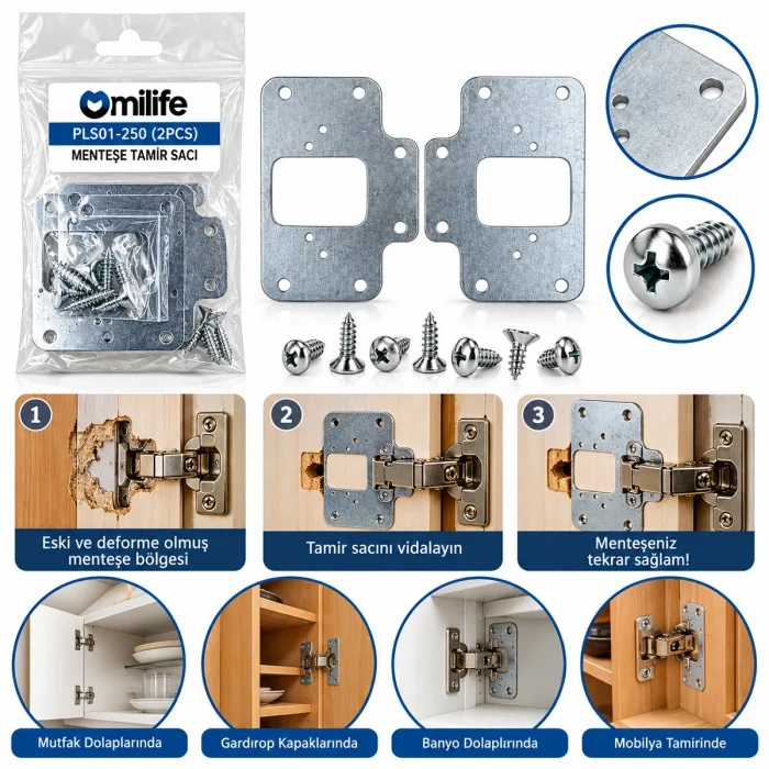 2PCS MENTEŞE TAMİR SACI (5047)