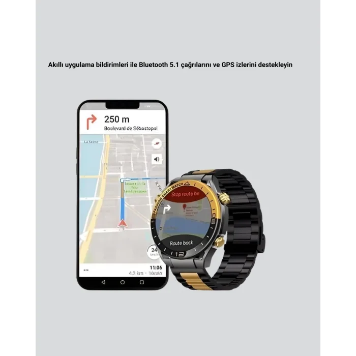 3 Bileklikli Amoled Akıllı Saat Bluetooth Çağrı ve Sağlık Takipli Yeni Nesil