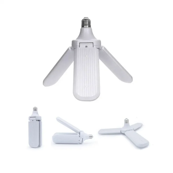 3 KOLLU PERVANE MODELİ BEYAZ LED LAMBA AMPUL 24W - E27 (5047)