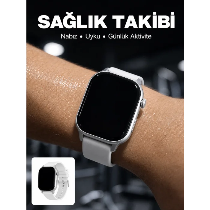 3 Kordonlu Akıllı Saat Bluetooth Arama ve Akıllı Bildirim Destekli