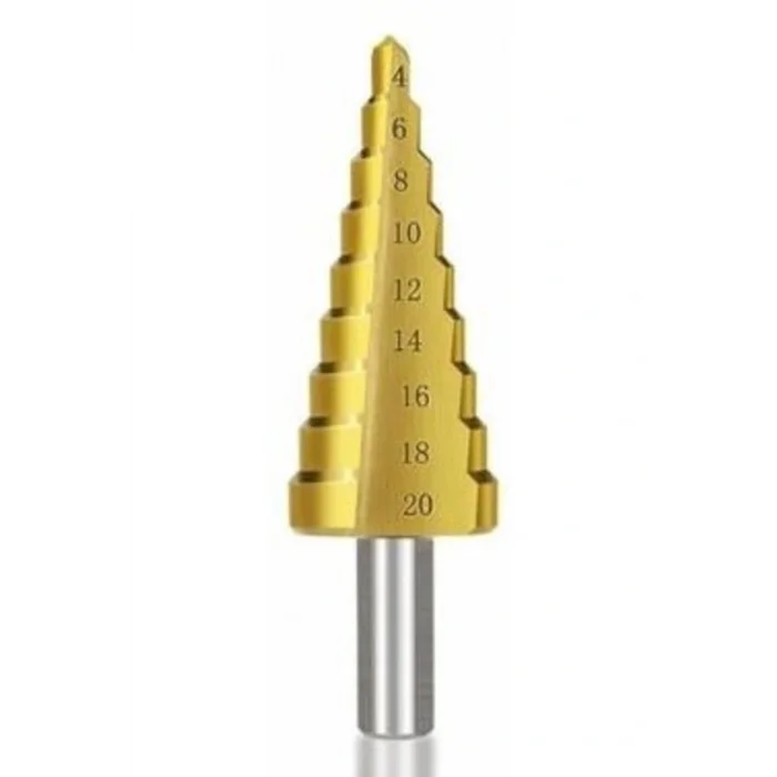 3 lü Set Matkap Ucu Kademeli Sac Delme Aparatı HSS Titanyum Kaplama (5047)