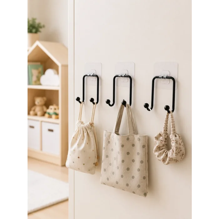 3lü Yapışkanlı Askı Seti Ev Banyo Mutfak İçin Çok Amaçlı Askılık