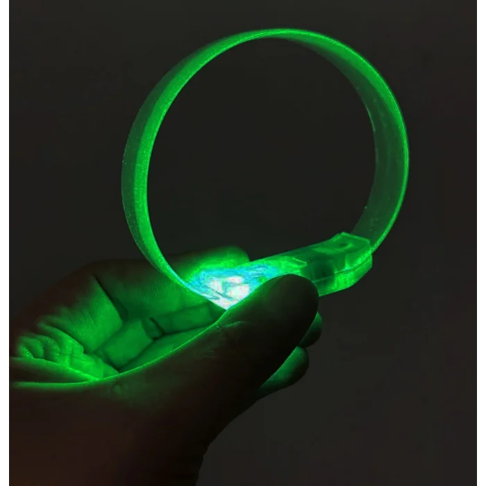 3 Modlu Pilli LED Işıklı Esnek Parti Bilekliği Yeşil (5047)