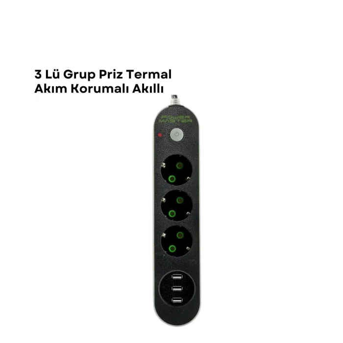 3 USB Portlu Üçlü Priz CXE103