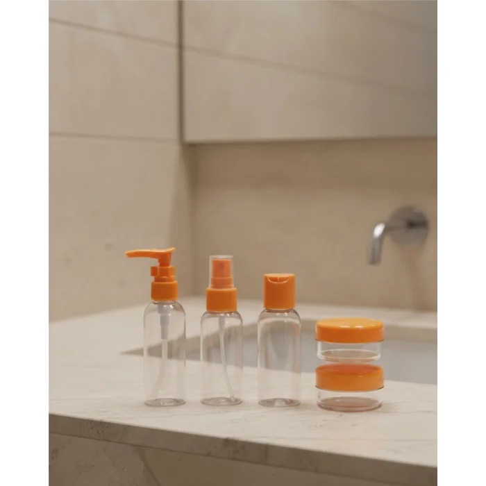 30 ml 5’li Seyahat Şişesi Seti Çantalı Kozmetik Organizer