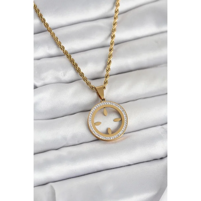 316L Çelik Burgu Zincir Model  Takılabilir Kadın Kolye