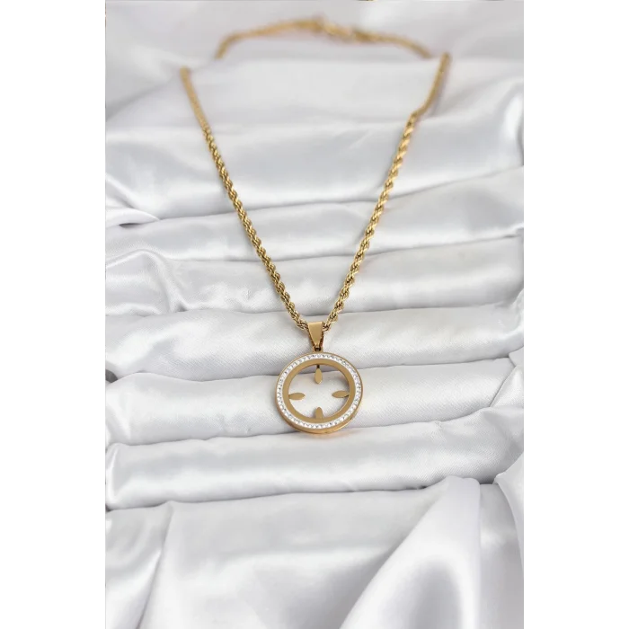 316L Çelik Burgu Zincir Model  Takılabilir Kadın Kolye