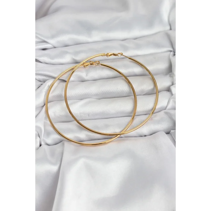 316L Çelik Gold Renk 75 mm Halka Küpe