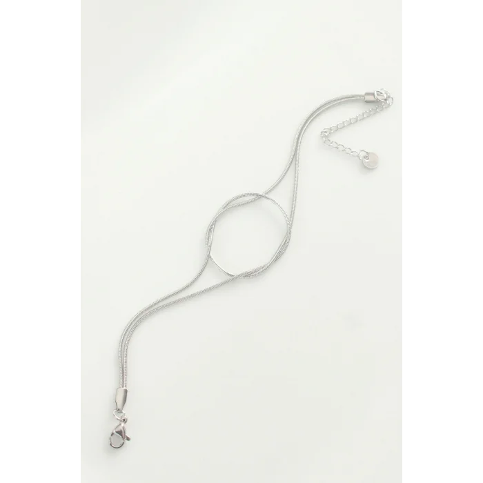 316L Çelik Gümüş Renk Düğüm Model Bileklik