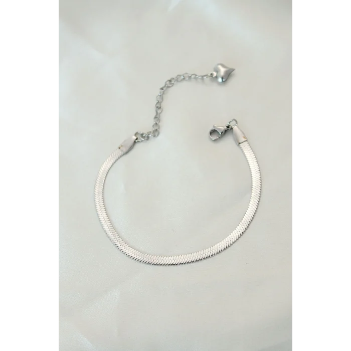 316L Çelik Gümüş Renk İtalyan Zincirli Bileklik