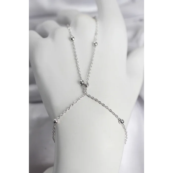 316L Çelik Gümüş Renk Top Zincirli Kadın Şahmeran