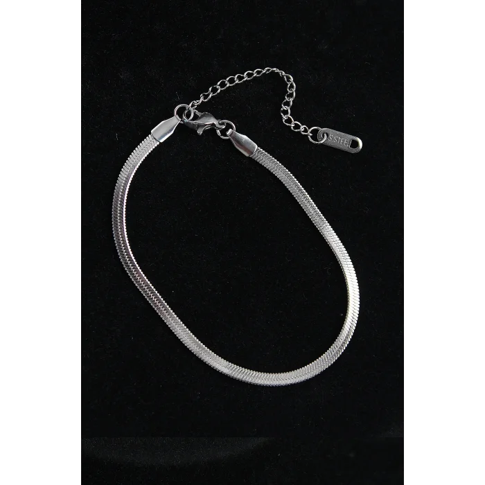 316L Çelik İtalyan Model Gümüş Renk Erkek Bileklik