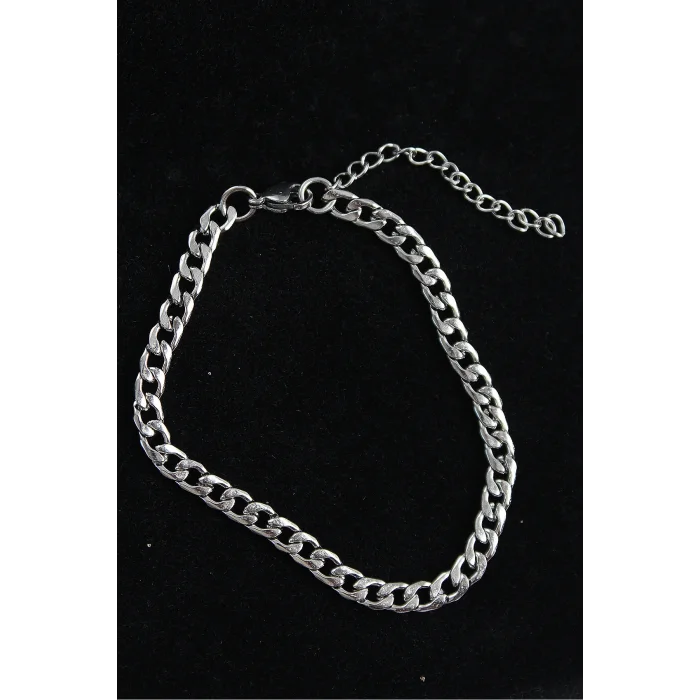 316L Çelik Klasik Model Gümüş Renk Erkek Bileklik