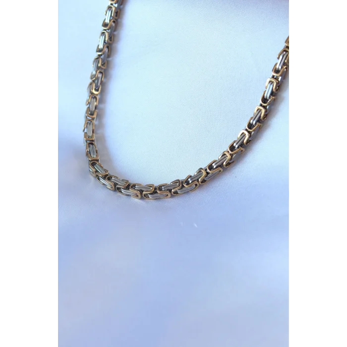 316L Çelik Mix Renk Kral Zincir Model Erkek Kolye