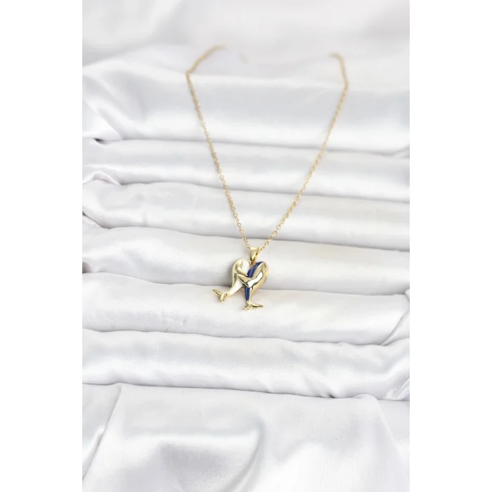 316L Çelik Zincir Gold Renk Dolphin Model Kadın Kolye