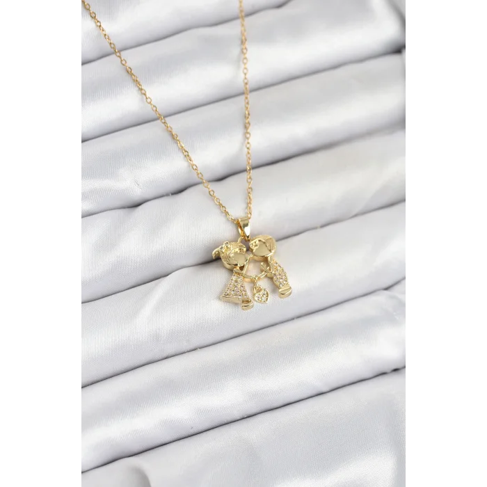 316L Çelik Zincir Gold Renk Erkek Kız Model Kadın Kolye