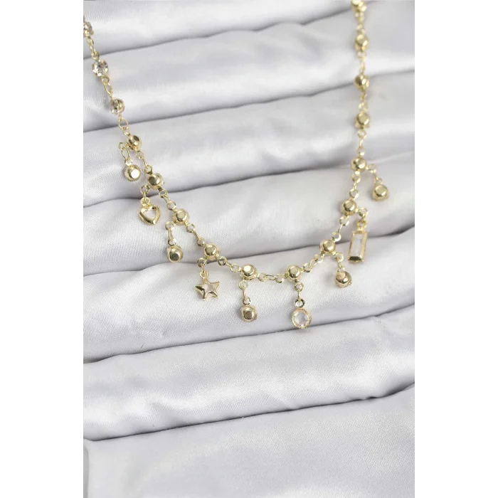 316L Çelik Zincir Gold Renk Kolye