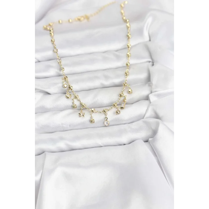 316L Çelik Zincir Gold Renk Kolye