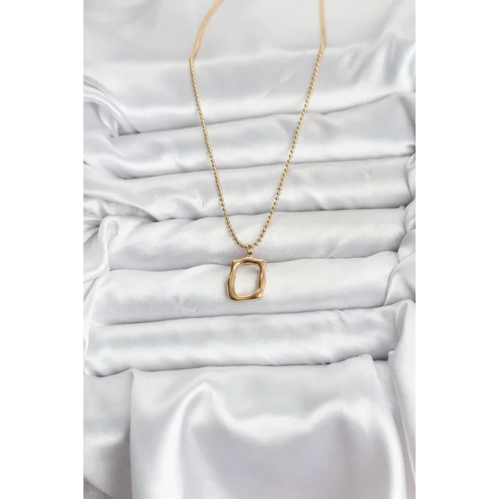 316L Çelik Zincir Gold Renk Model Kadın Kolye