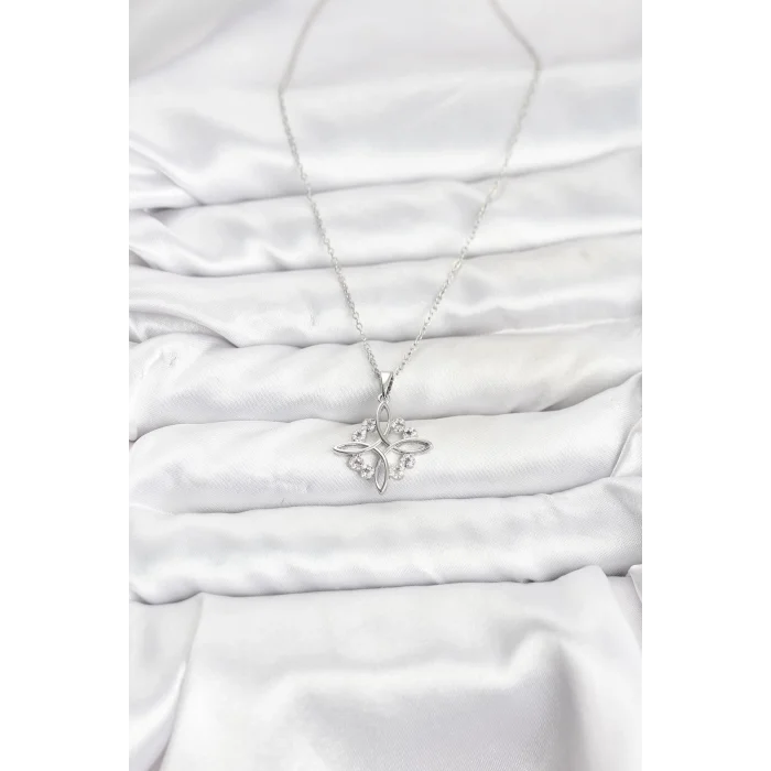 316L Çelik Zincir Gümüş Renk Sonsuzluk Model Zirkon Taşlı Kadın Kolye