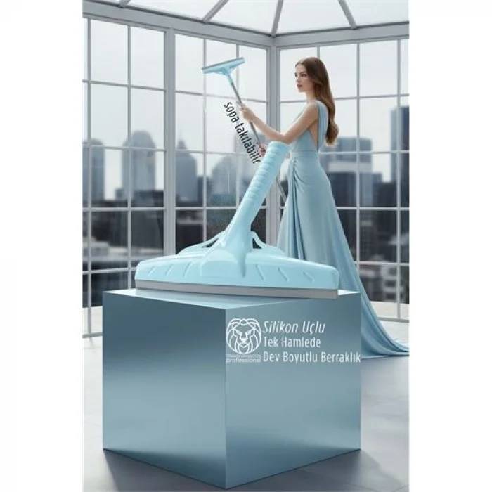 33 CM Silikon Uçlu Profesyonel Cam Çekçek - Tasarım Estetiği ve Kusursuz Temizlik