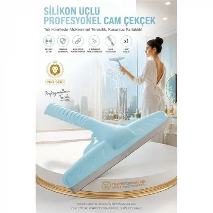34 Cm Silikon Uçlu Profesyonel Cam Çekçek - Tasarım Estetiği Ve Kusursuz Temizlik 723197