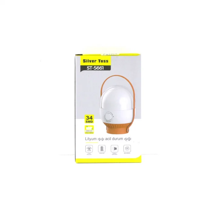 34 LED KAMP LAMBASI - FENER USB ŞARJLI AYARLANABİLİR IŞIK 4.8W - 2400mAh ST-5661 (5047)