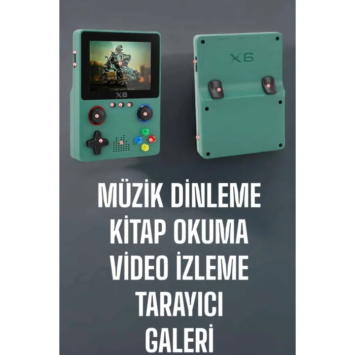 3.5 İnç Ekran 1000 Oyunlu Oyun Konsolu El Atarisi Miüzik Dinleme ve Kitap Okuma