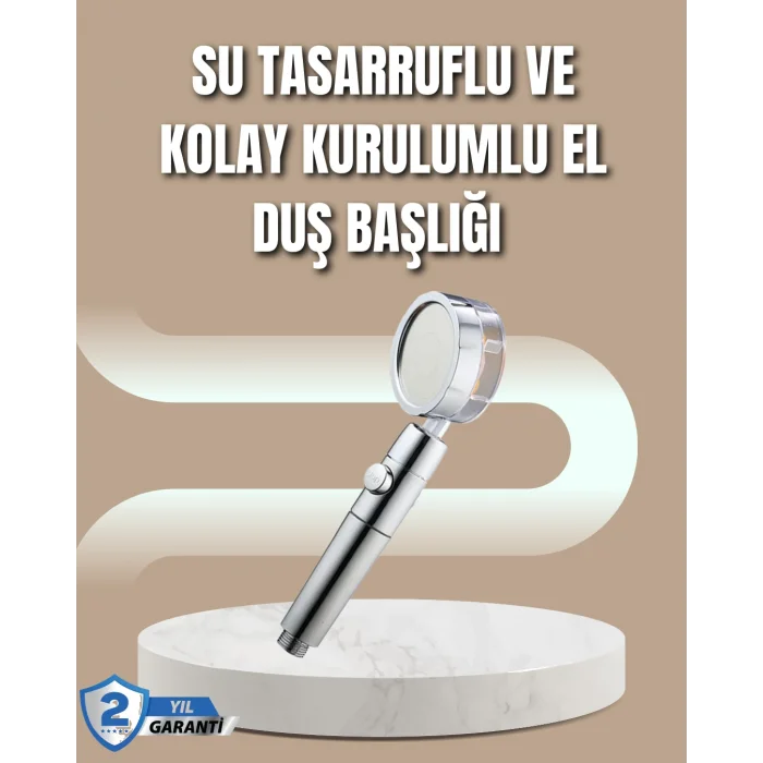 360° Ayarlanabilir Çok Fonksiyonlu Duş Başlığı