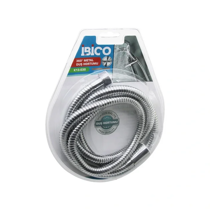 360 DERECE - METAL  DUŞ HORTUMU  1.5MT   VAKUMLU AMBALAJ   ANTİ TWİST=DOLANMAZ-KIVRILMAZ-KOPMAZ (5047)
