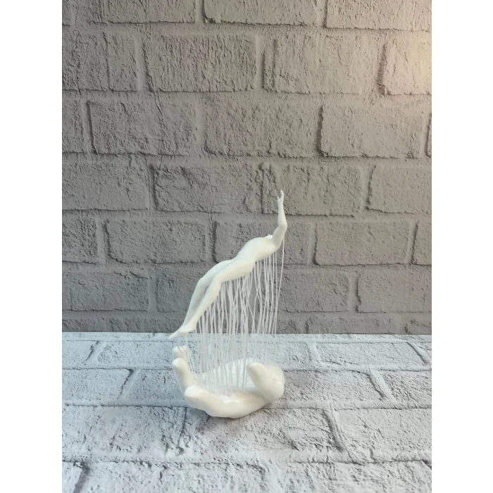 3D El İnsan Figürü Beyaz İskandinav Tarzı Dekoratif Obje