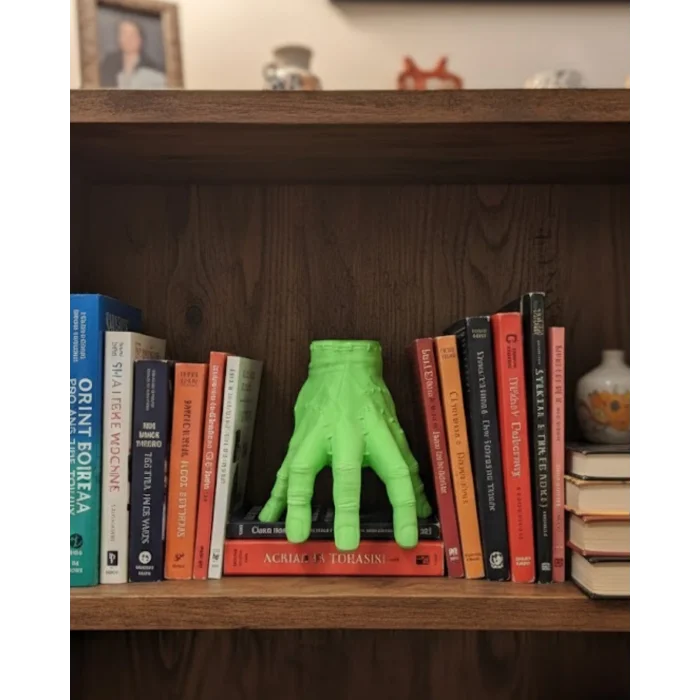 3D Modern Yeşil El Heykeli 27x22 cm Raf ve Konsol Üstü Dekor