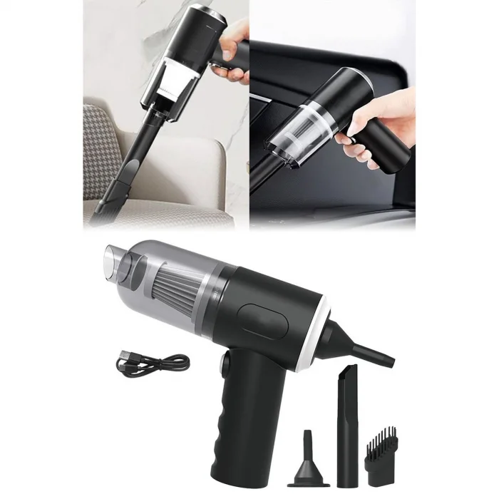3İN1 ÇEKME - ÜFLEME OTO-ARAÇ - EV EL TİPİ SÜPÜRGE USB ŞARJLI MİNİ - TAŞINABİLİRİ HS-22 (5047)