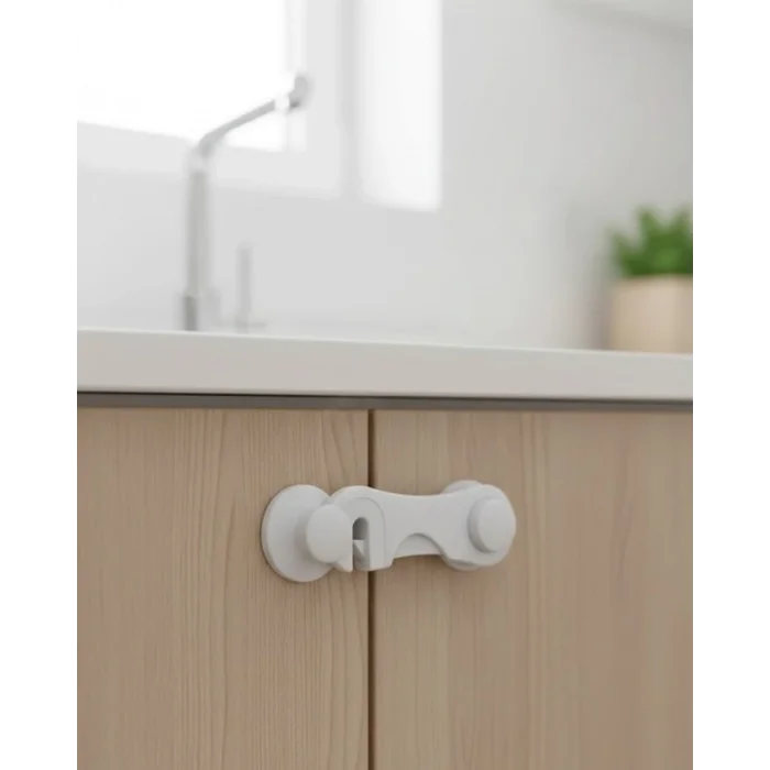 4 Adet Bebek Güvenlik Dolap Kilidi Çift Taraflı Bantlı Kolay Montajlı Emniyet Seti