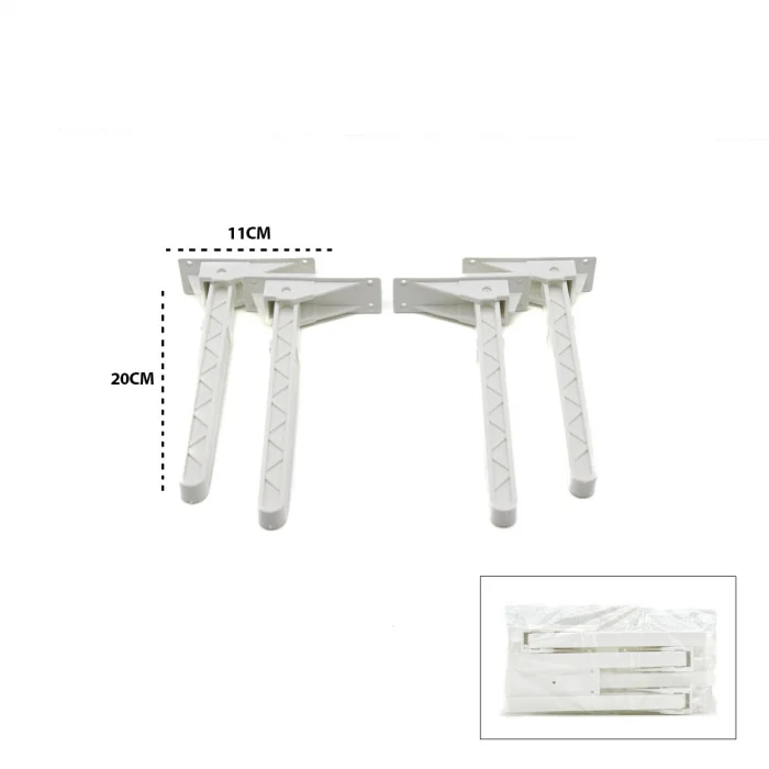 4 ADET BEYAZ SOFRA AYAK KOMPLE PLASTİK 20CM AÇ KAPA (5047)