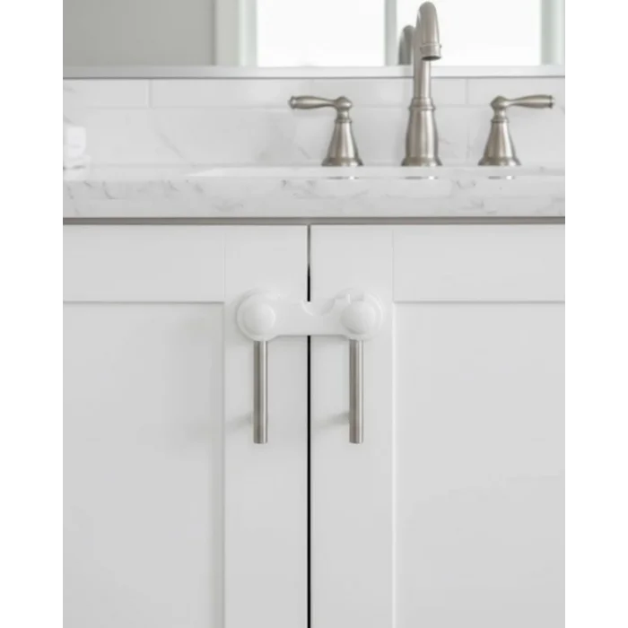 4 Adet Dolap ve Çekmece Emniyet Kilidi Çift Taraflı Bantlı Güvenli Tasarım