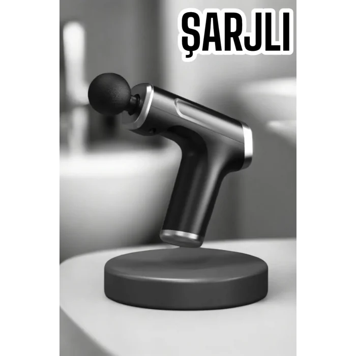 4 Başlıklı Darbeli Şarjlı Masaj Aleti Tabancası Kablosuz