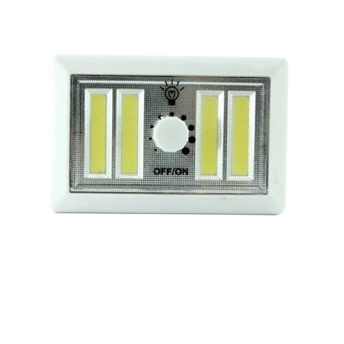 4 Ledli Pilli Led Lamba Güç Ayarlı Led Portatif Lamba Led Işık - Mıknatıslı Yapışkanlı