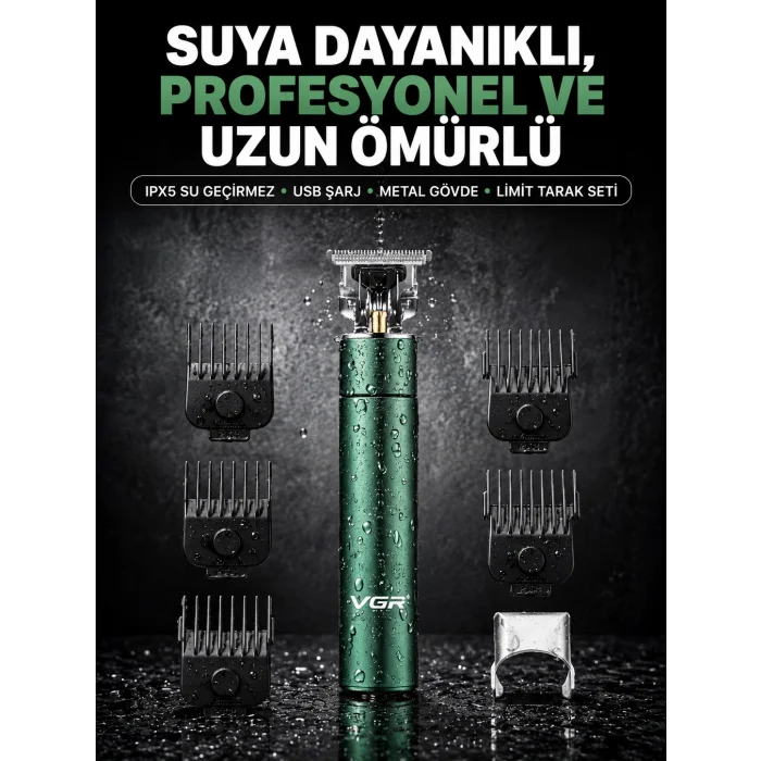 4 Limit Taraklı IPX5 Su Geçirmez Saç Kesme Makinesi