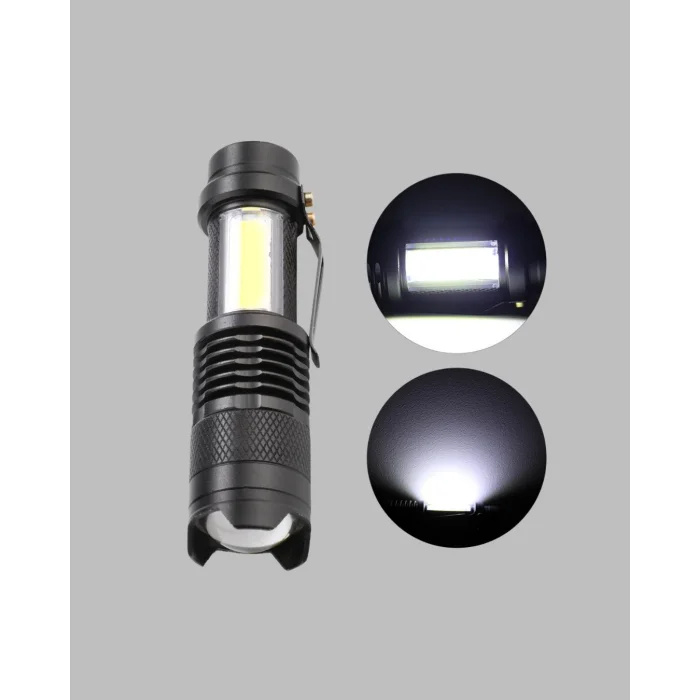 4 Modlu USB Şarjlı LED El Feneri Kamp ve Outdoor