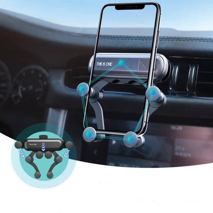 4 Nokta Destekli Araç İçi Cep Telefonu Sabitleyici Tutucu Aparat (5047)